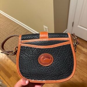 Dooney & Bourke Black and Brown Crossbody Bag